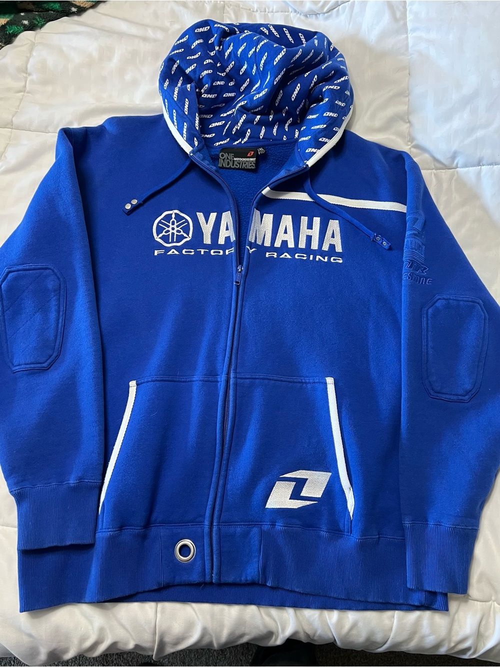 Yamaha Men’s Blue Factory Racing Zip-Up Hoodie